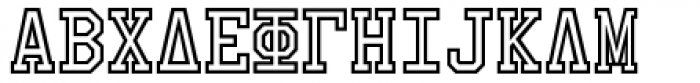 Collegiate Greek Monograms Outline Three Font LOWERCASE