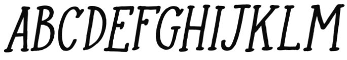 Colporteur Narrow Italic Font UPPERCASE