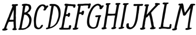 Colporteur Narrow Italic Font LOWERCASE