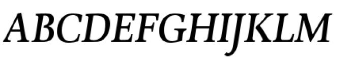 Combi Serif Medium Oblique Font UPPERCASE
