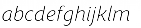 Congenial Italic Family Thin Italic Font LOWERCASE