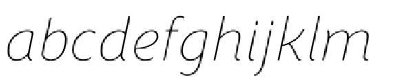 Congenial Italic Family Ultra Light Italic Font LOWERCASE