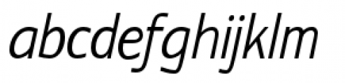 Contra Condensed Light Italic Font LOWERCASE