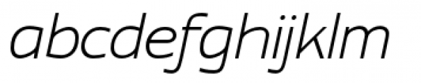 Contra Sans Light Italic Font LOWERCASE