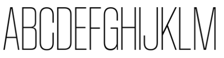 Coolvetica Compressed Ultra Light Font UPPERCASE