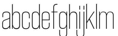 Coolvetica Compressed Ultra Light Font LOWERCASE