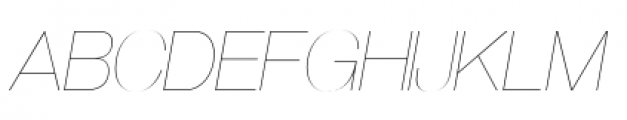 Coolvetica Ultra Light Italic Font UPPERCASE