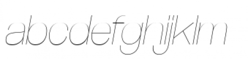 Coolvetica Ultra Light Italic Font LOWERCASE
