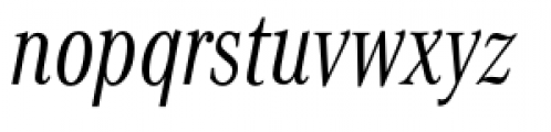 Corporate A Std Condensed Light Italic Font LOWERCASE