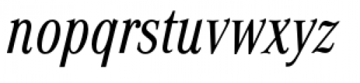 Corporate A Std Condensed Regular Italic Font LOWERCASE