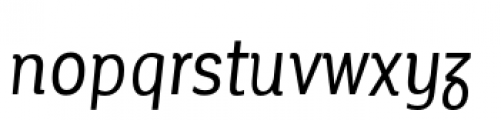 Corporative Alt Condensed Regular Italic Font LOWERCASE