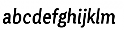 Corporative Condensed Medium Italic Font LOWERCASE