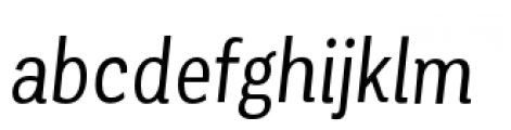 Corporative Condensed Regular Italic Font LOWERCASE
