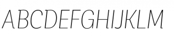Corporative Condensed Thin Italic Font UPPERCASE