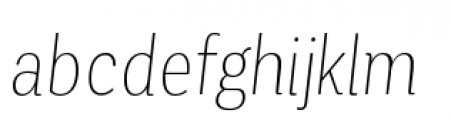 Corporative Condensed Thin Italic Font LOWERCASE
