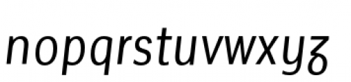 Corporative Sans Alt Condensed Italic Font LOWERCASE