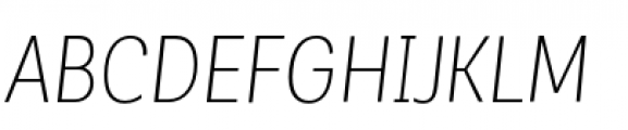 Corporative Sans Alt Condensed Light Italic Font UPPERCASE