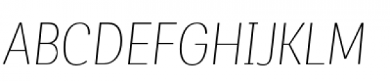 Corporative Sans Alt Condensed Thin Italic Font UPPERCASE