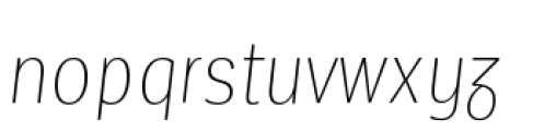 Corporative Sans Alt Condensed Thin Italic Font LOWERCASE