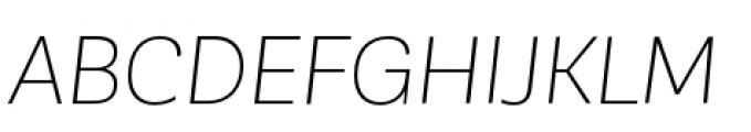 Corporative Sans Light Italic Font UPPERCASE