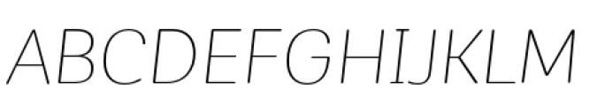 Corporative Sans Rounded Alt Thin Italic Font UPPERCASE