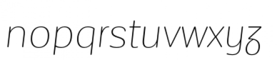 Corporative Sans Rounded Alt Thin Italic Font LOWERCASE