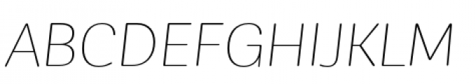 Corporative Sans Rounded Thin Italic Font UPPERCASE