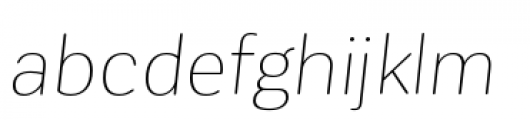 Corporative Sans Rounded Thin Italic Font LOWERCASE