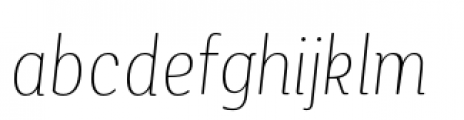 Corporative Soft Condensed Alt Thin Italic Font LOWERCASE