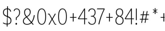 Corporative Soft Condensed Light Font OTHER CHARS