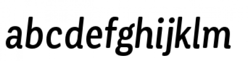 Corporative Soft Condensed Medium Italic Font LOWERCASE