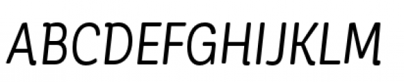 Corporative Soft Condensed Regular Italic Font UPPERCASE