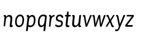 Corporative Soft Condensed Regular Italic Font LOWERCASE