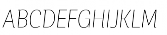 Corporative Soft Condensed Thin Italic Font UPPERCASE