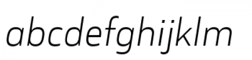 Cover Sans Light Italic Font LOWERCASE