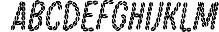 Coffee Beans Font Font UPPERCASE
