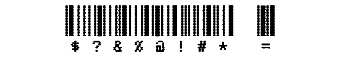 CODE3X D Font OTHER CHARS