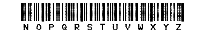 CODE3X D Font UPPERCASE