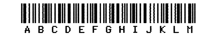 CODE3X D Font LOWERCASE