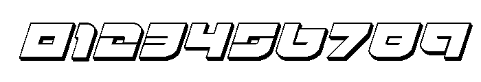 Cobalt Corsair 3D Italic Font OTHER CHARS