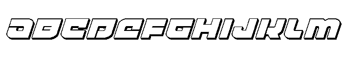 Cobalt Corsair 3D Italic Font UPPERCASE