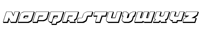 Cobalt Corsair 3D Italic Font UPPERCASE