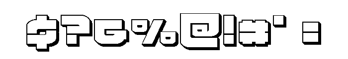 Cobalt Corsair 3D Font OTHER CHARS