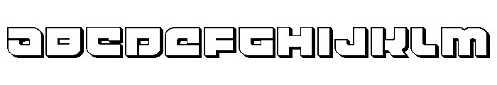 Cobalt Corsair 3D Font UPPERCASE