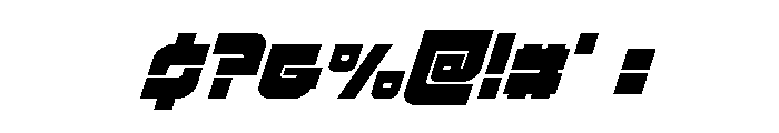 Cobalt Corsair Condensed Italic Font OTHER CHARS