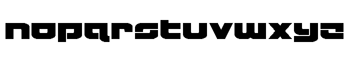 Cobalt Corsair Expanded Font LOWERCASE