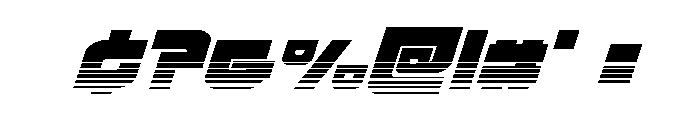 Cobalt Corsair Halftone Italic Font OTHER CHARS