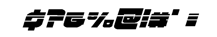 Cobalt Corsair Laser Italic Font OTHER CHARS
