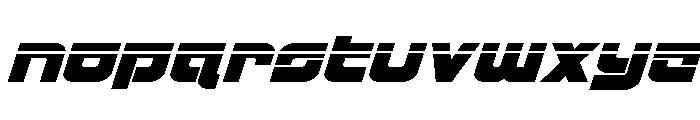 Cobalt Corsair Laser Italic Font LOWERCASE