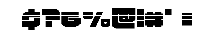 Cobalt Corsair Laser Font OTHER CHARS